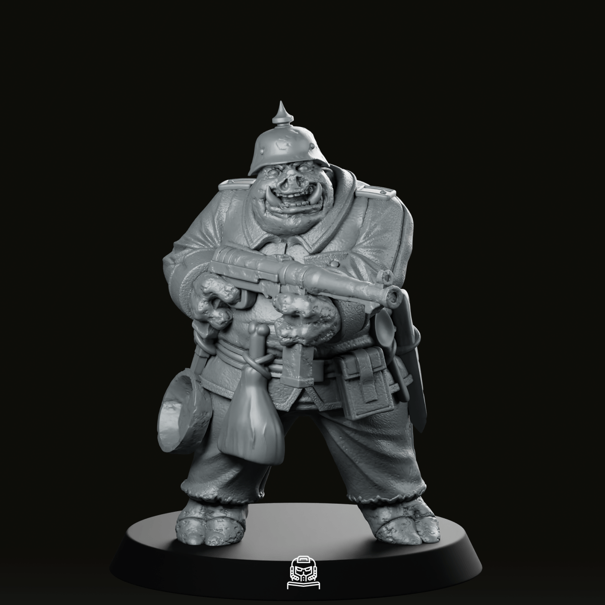 Trench Soldier Grotesque Pigman Rifleman | We Print Miniatures