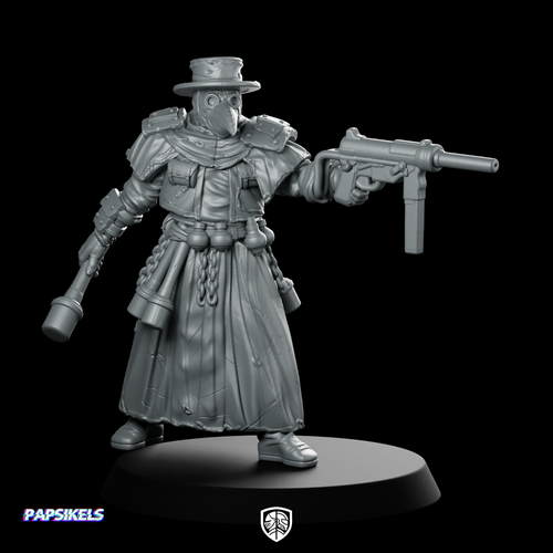 Trench Soldier Plague Pilgrim 3 Miniature Masked Enforcer