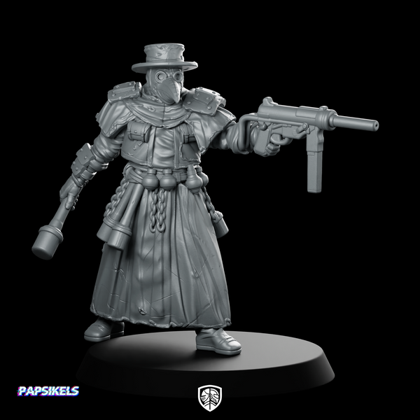 Trench Soldier Plague Pilgrim 3 Miniature Masked Enforcer