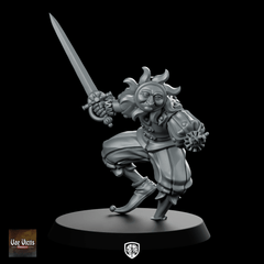 Trench Soldier Sunbearer Fantasy Miniature Radiant Jester Swordsman - Vae Victis - We Print Miniatures