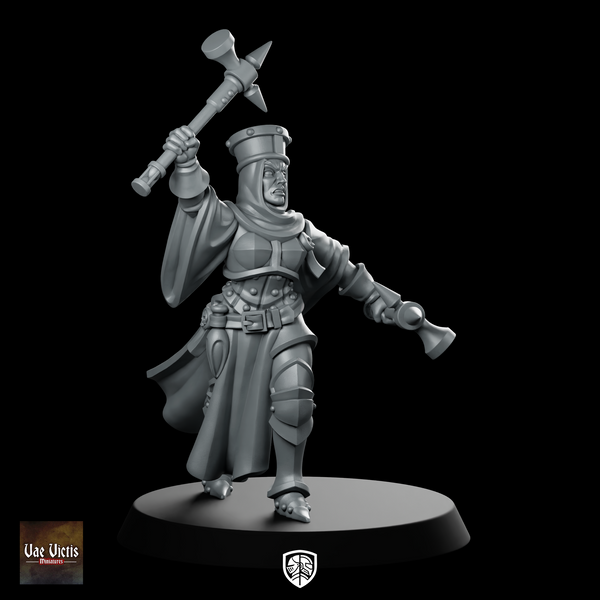 Trench Soldier Warrior Nun Fantasy Miniature Axe