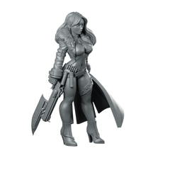 Monster Hunter Trish Miniature Sci-Fi Laser Heroine Miniature 360 Spin 01