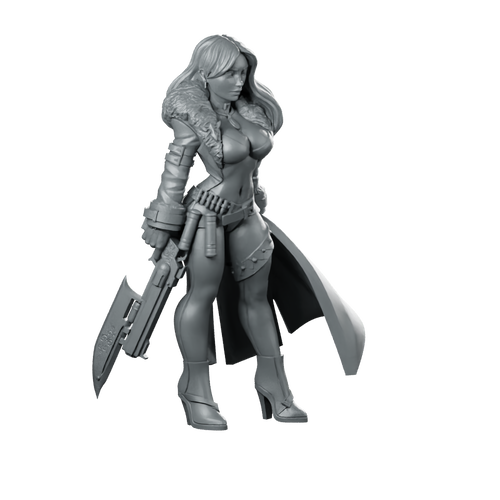 Monster Hunter Trish Miniature Sci-Fi Laser Heroine Miniature 360 Spin 01