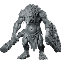 Troll With Club And Shield Miniature Brute Miniature 360 Spin 01
