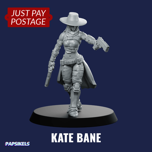 Try Us Free Kate Bane - Just Pay Postage - We Print Miniatures - We Print Miniatures