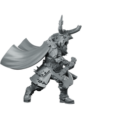 Two Hand Axe Miniature Viking Barbarian Berserker Warrior Miniature 360 Spin 01