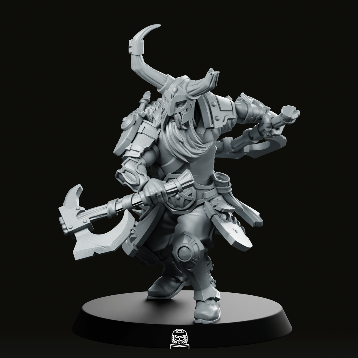 Two Hand Axe Miniature - CastNPlay - We Print Miniatures