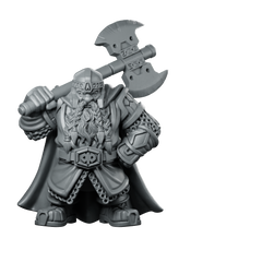 Dwarf Uddir LOTR Thunderaxe Miniature Norse Hero Miniature 360 Spin 01
