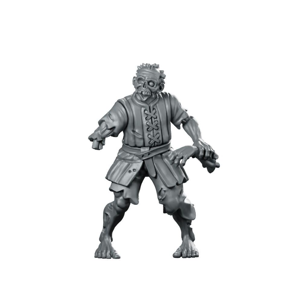 Undead 07 Zombie Miniature Miniature 360 Spin 01