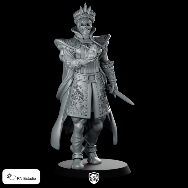 Undead Capitan Spavento Miniature Skeletal Pirate Captain
