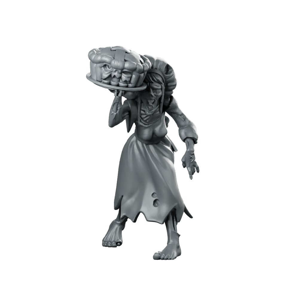 Undead Cook Miniature Zombie Chef NPC Villain Miniature 360 Spin 01