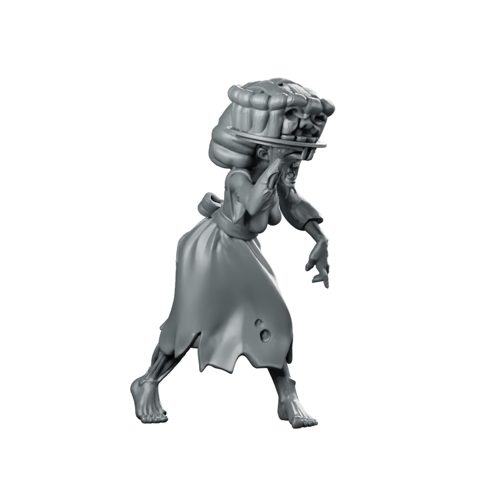 Undead Cook Miniature Zombie Chef NPC Villain Miniature 360 Spin 02