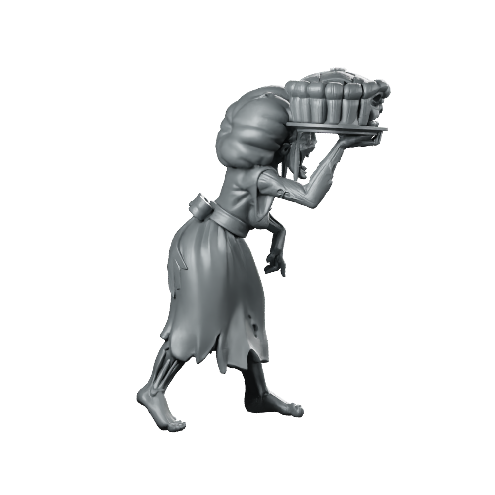 Undead Cook Miniature Zombie Chef NPC Villain Miniature 360 Spin 03