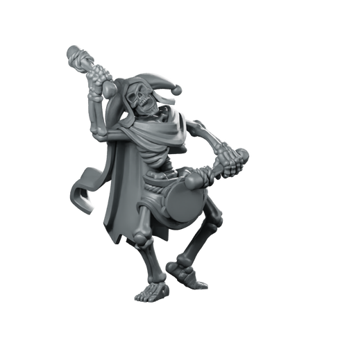 Undead Jester Miniature Skeleton Jester Drummer Miniature 360 Spin 01
