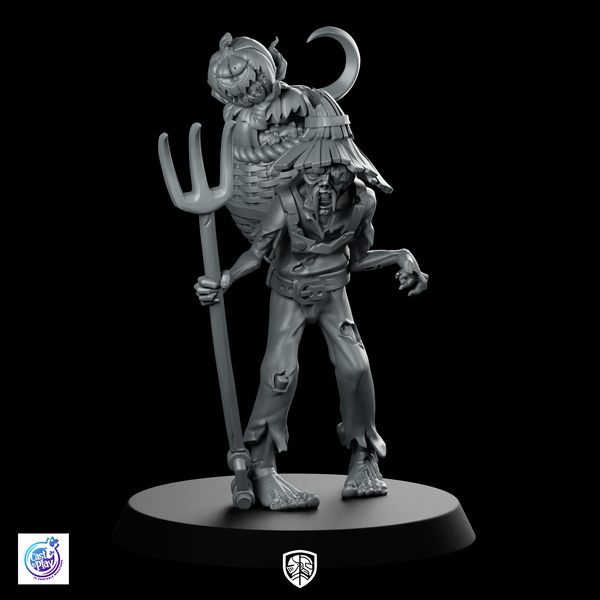 Undead Peasant Miniature Zombie NPC Trident Bearer