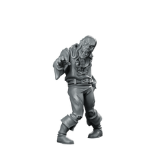 Undead Villager Zombie Miniature Miniature 360 Spin 01