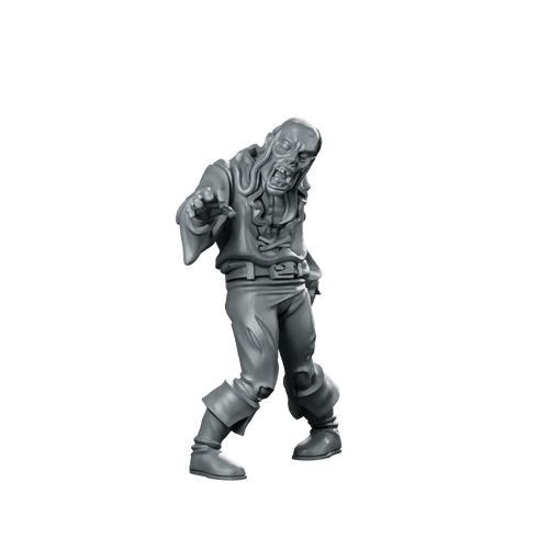 Undead Villager Zombie Miniature Miniature 360 Spin 01