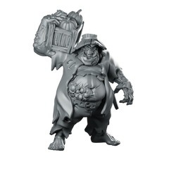 Undead Worker Miniature Bloated Zombie Laborer Horror Miniature 360 Spin 01