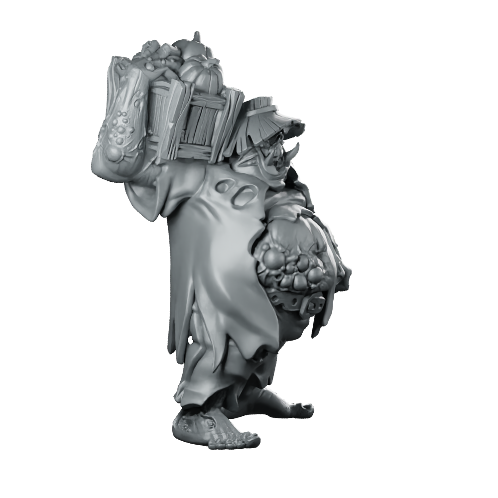Undead Worker Miniature Bloated Zombie Laborer Horror Miniature 360 Spin 02