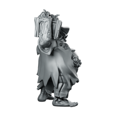 Undead Worker Miniature Bloated Zombie Laborer Horror Miniature 360 Spin 03