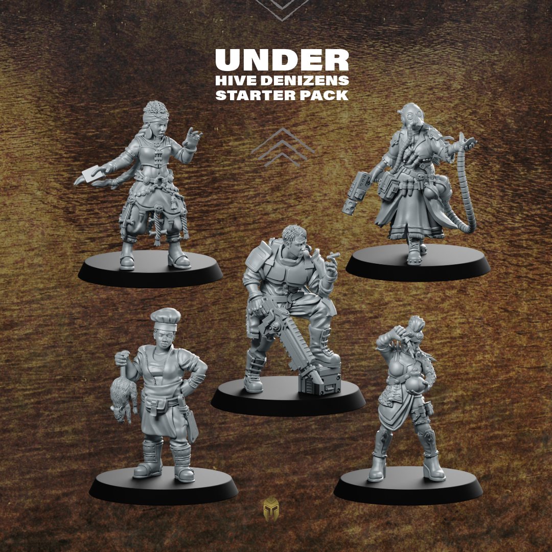 Underhive Denizens Miniature Starter Pack - Papsikels Miniatures - We Print Miniatures