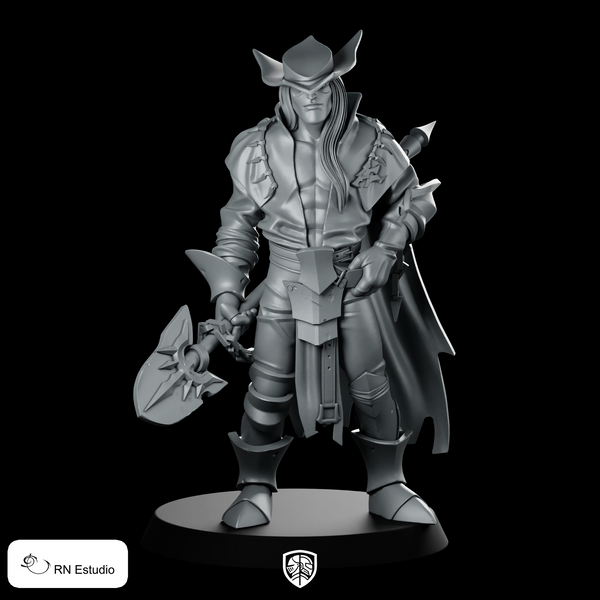 Undertaker Morte Miniature Grim Shovel Villain RPG