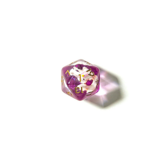 Unicorns | Resin Inclusion Dice | 7 Piece Set - Tabletop Dominion - We Print Miniatures