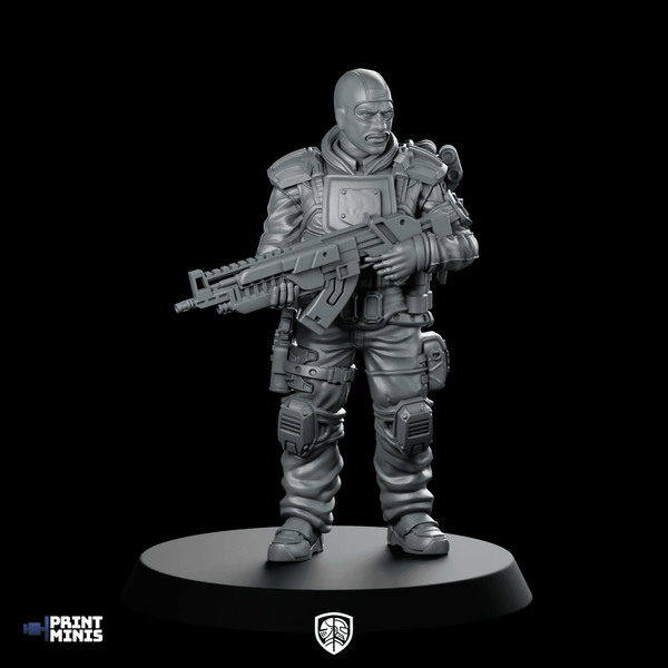 Union Armed Forces Progressive Miniature Armored Rifleman Trooper - Papsikels Miniatures - We Print Miniatures