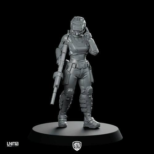 Unit Greyfall 1V1 Miniature Comms Soldier - Unit9 - We Print Miniatures