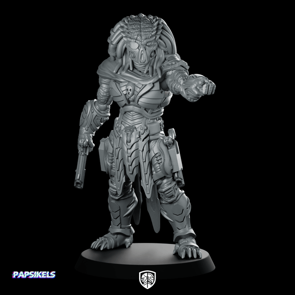 Unit Leader Death Squad Skull And Bone Hunter - Papsikels Miniatures - We Print Miniatures