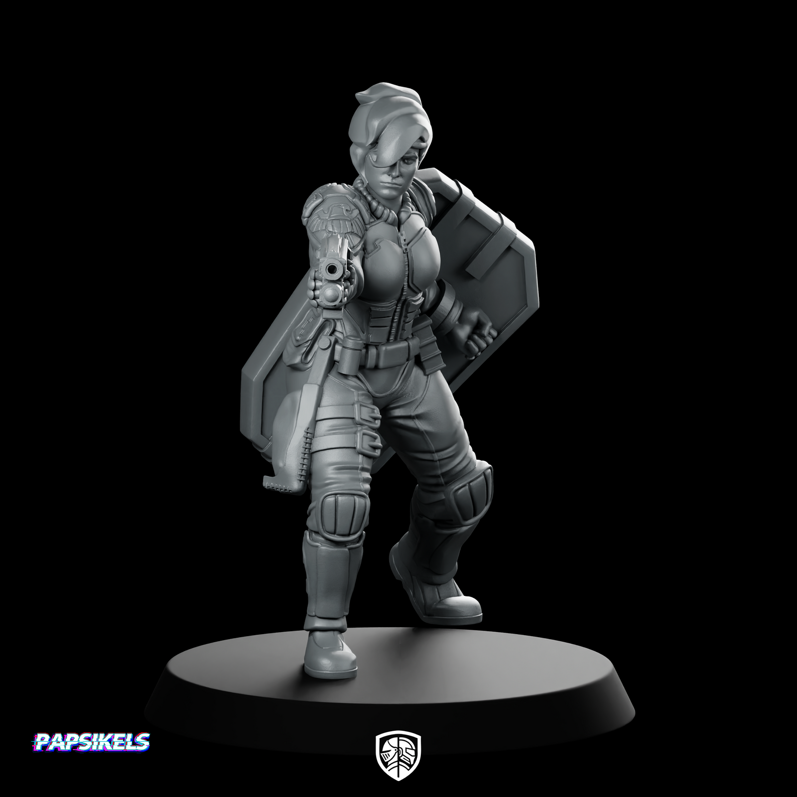 Upholder Jezy Scifi Miniature Enforcer Hero Shield Pistol