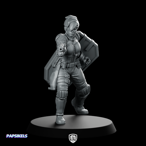 Upholder Jezy Scifi Miniature Enforcer Hero Shield Pistol