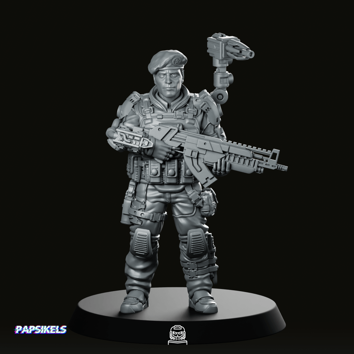 Upp Space Operating Forces Squad Leader Aa83 Syem Miniature - Papsikels Miniatures - We Print Miniatures