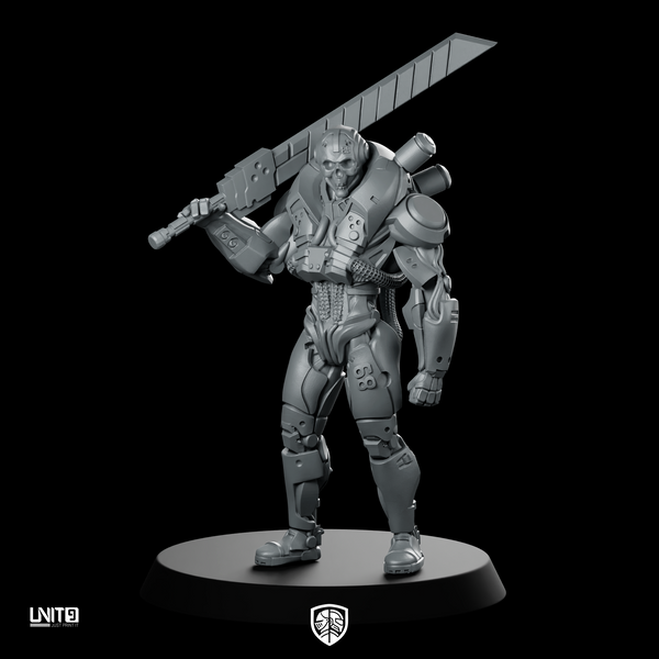 Uzug 6 Cyberpunk Miniature Cyborg Machete Enforcer Sci-Fi