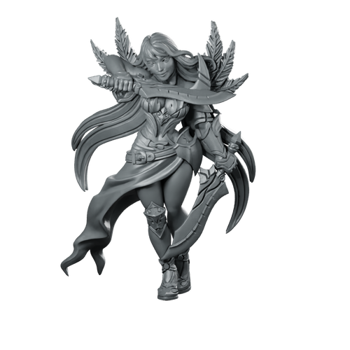 Assassin Valeen Blade Dancer Miniature Dual Sword Rogue Miniature 360 Spin 01