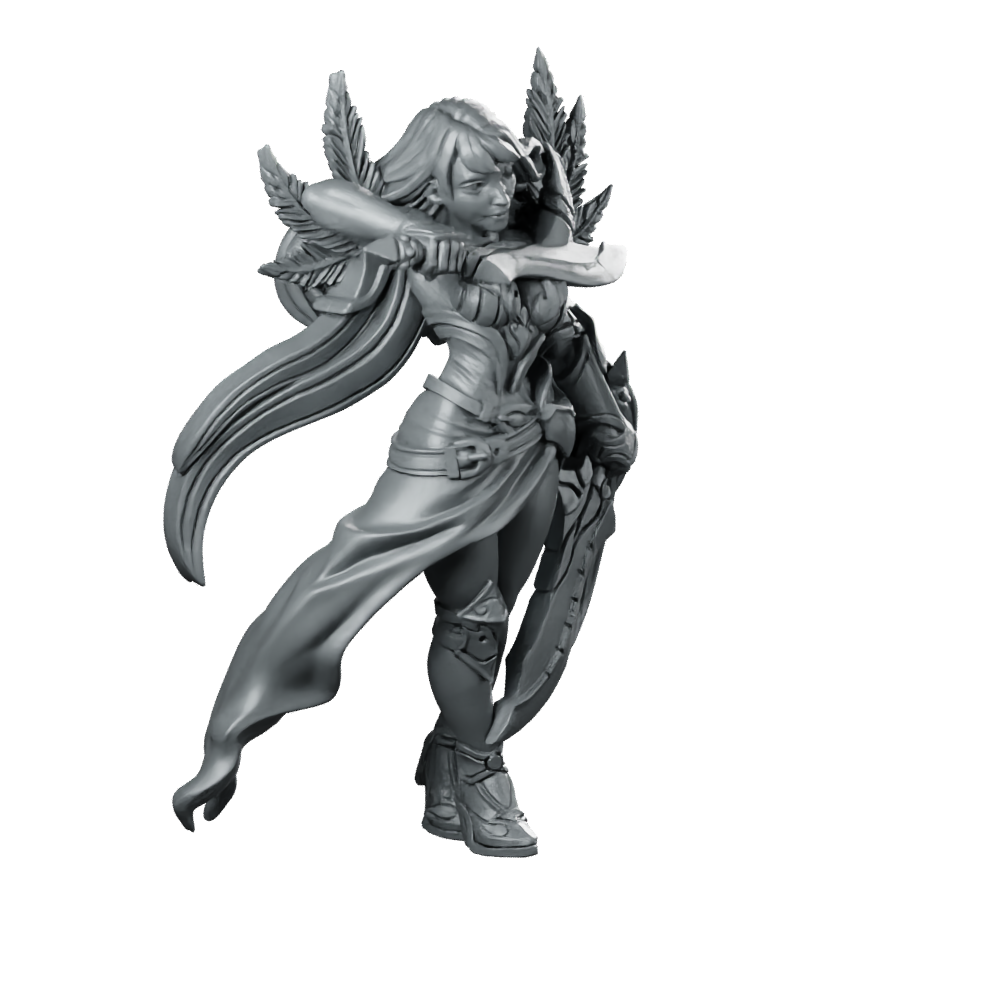 Assassin Valeen Blade Dancer Miniature Dual Sword Rogue Miniature 360 Spin 02