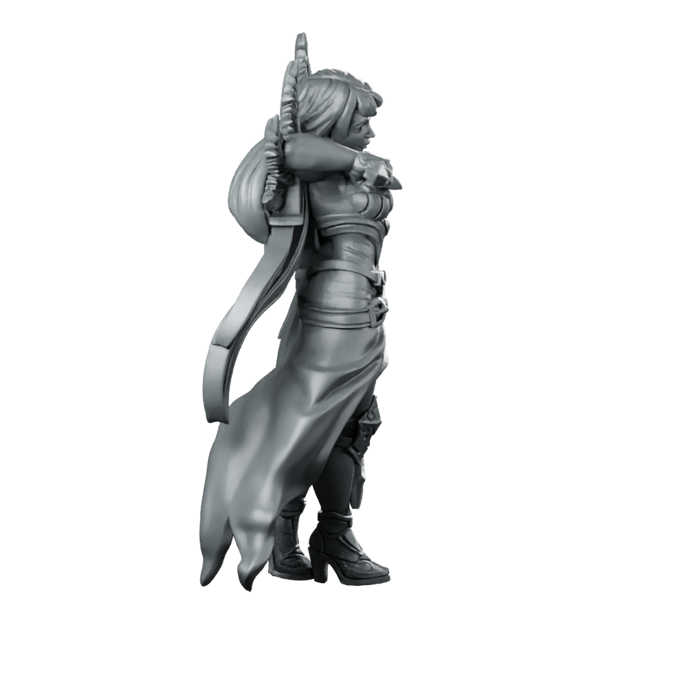 Assassin Valeen Blade Dancer Miniature Dual Sword Rogue Miniature 360 Spin 03
