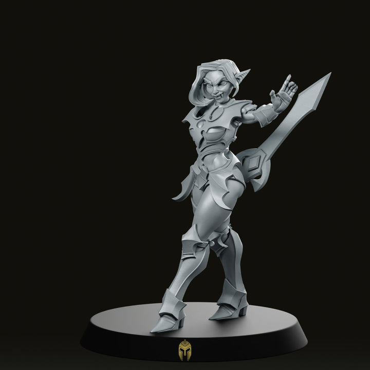 Vampire Nisha BloodBorn Miniature Female Warrior Sword