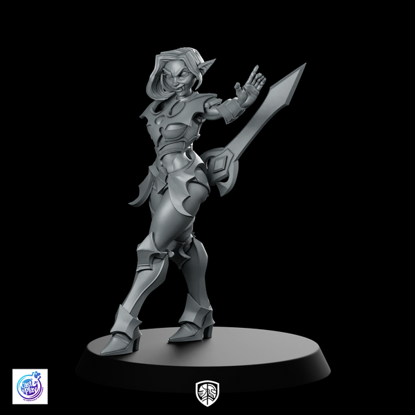 Vampire Nisha BloodBorn Miniature Female Warrior Sword