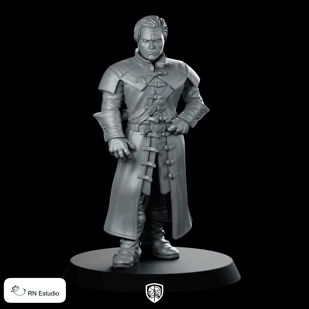Vampire Vladreth Human Miniature Stern Noble Leader - RN Estudio - We Print Miniatures