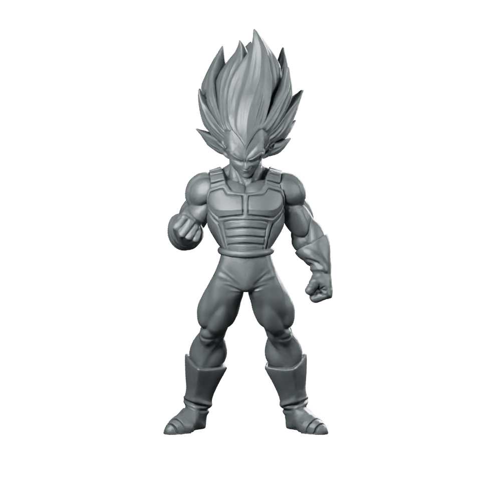 Vegeta DBZ Miniature Saiyan Warrior Sci - Fi Tabletop - RN Estudio - We Print Miniatures