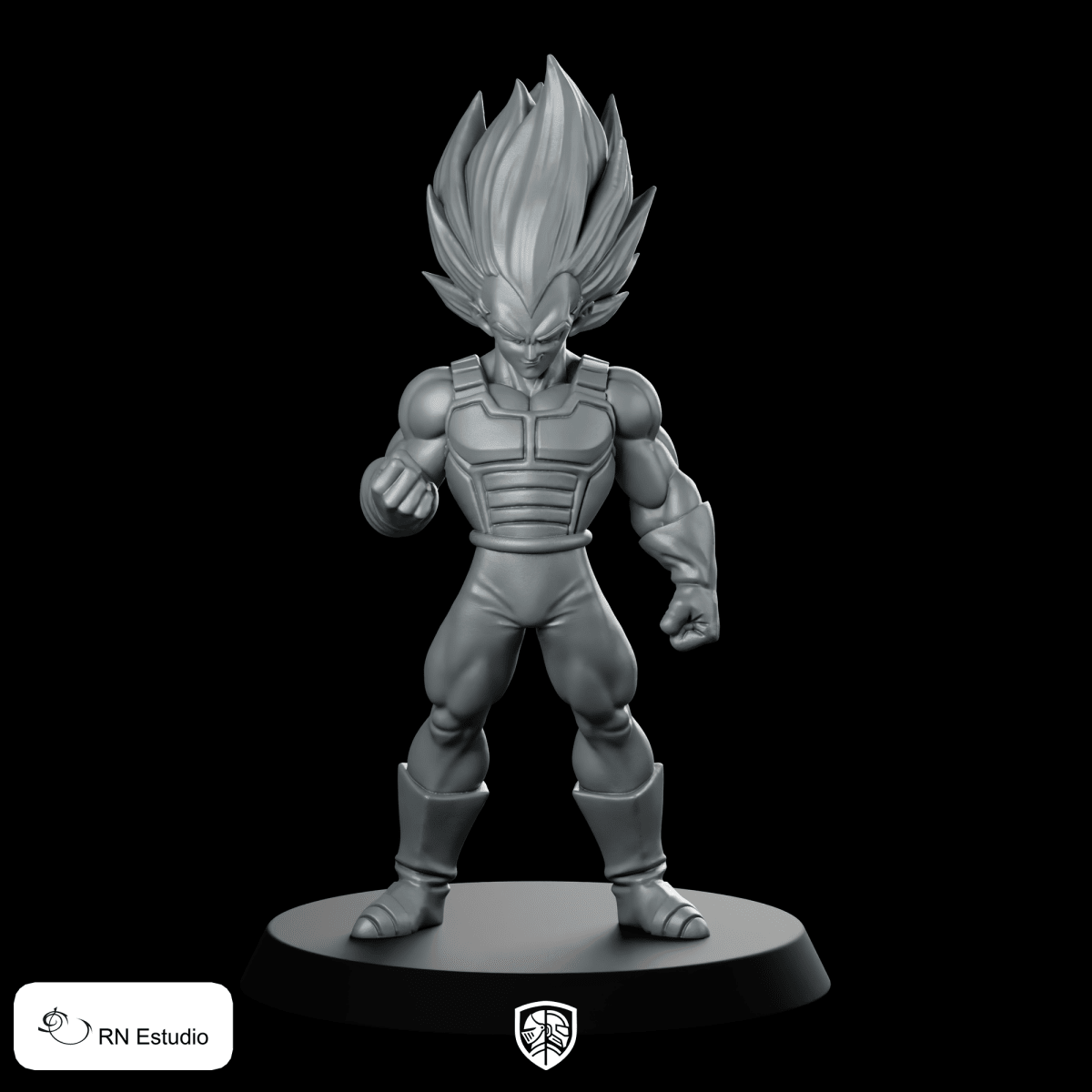 Vegeta DBZ Miniature Saiyan Warrior Sci - Fi Tabletop - RN Estudio - We Print Miniatures