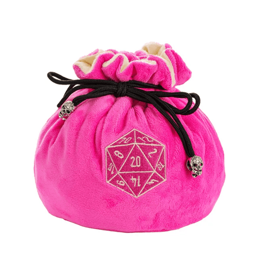 Velvet Vault | Super - Soft Large Dice Bag | Pink - Tabletop Dominion - We Print Miniatures