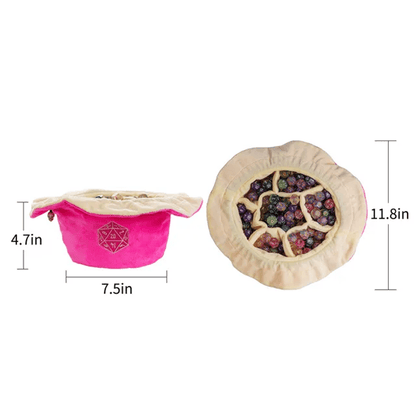 Velvet Vault | Super - Soft Large Dice Bag | Pink - Tabletop Dominion - We Print Miniatures