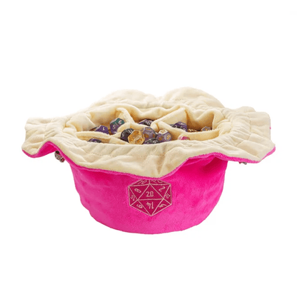 Velvet Vault | Super - Soft Large Dice Bag | Pink - Tabletop Dominion - We Print Miniatures
