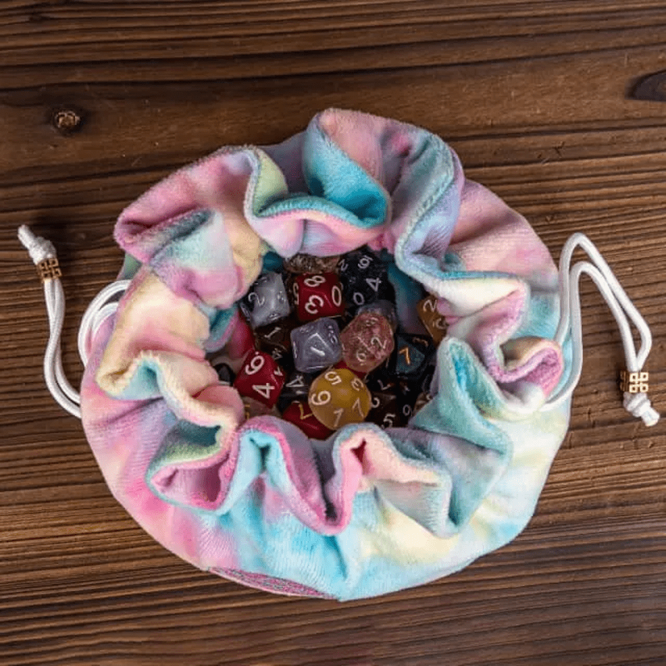 Velvet Vault | Super - Soft Large Dice Bag | Rainbow - Tabletop Dominion - We Print Miniatures