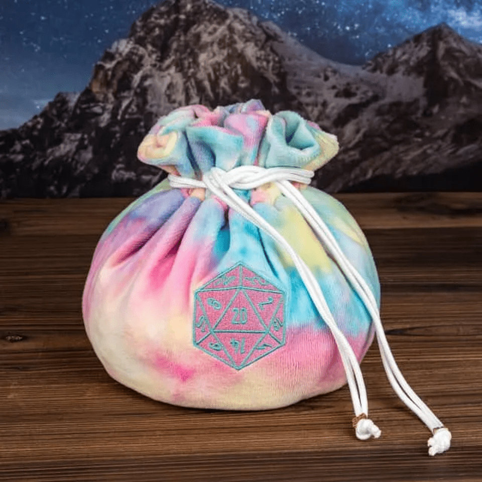 Velvet Vault | Super - Soft Large Dice Bag | Rainbow - Tabletop Dominion - We Print Miniatures