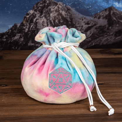 Velvet Vault | Super - Soft Large Dice Bag | Rainbow - Tabletop Dominion - We Print Miniatures