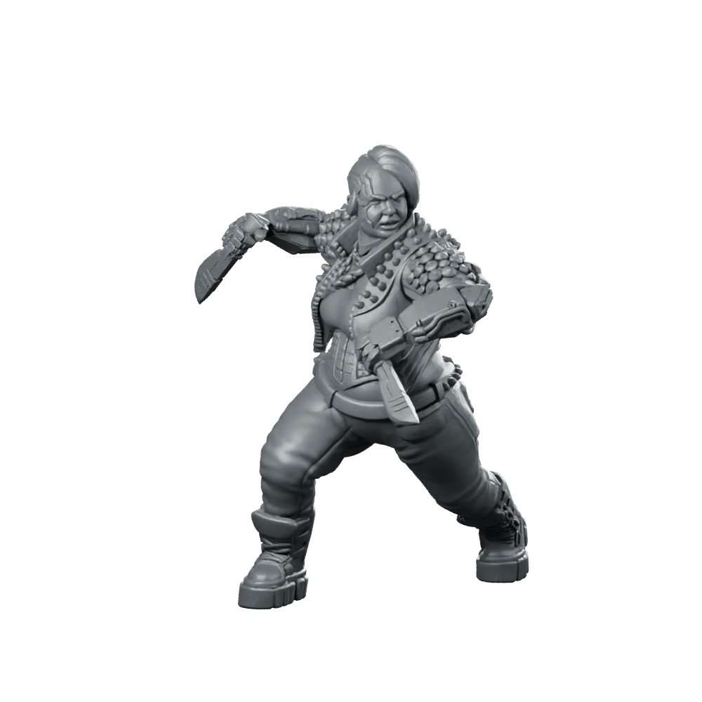 Vera “Noise Widow” Kross V1 Product Render - UNIT9 - We Print Miniatures