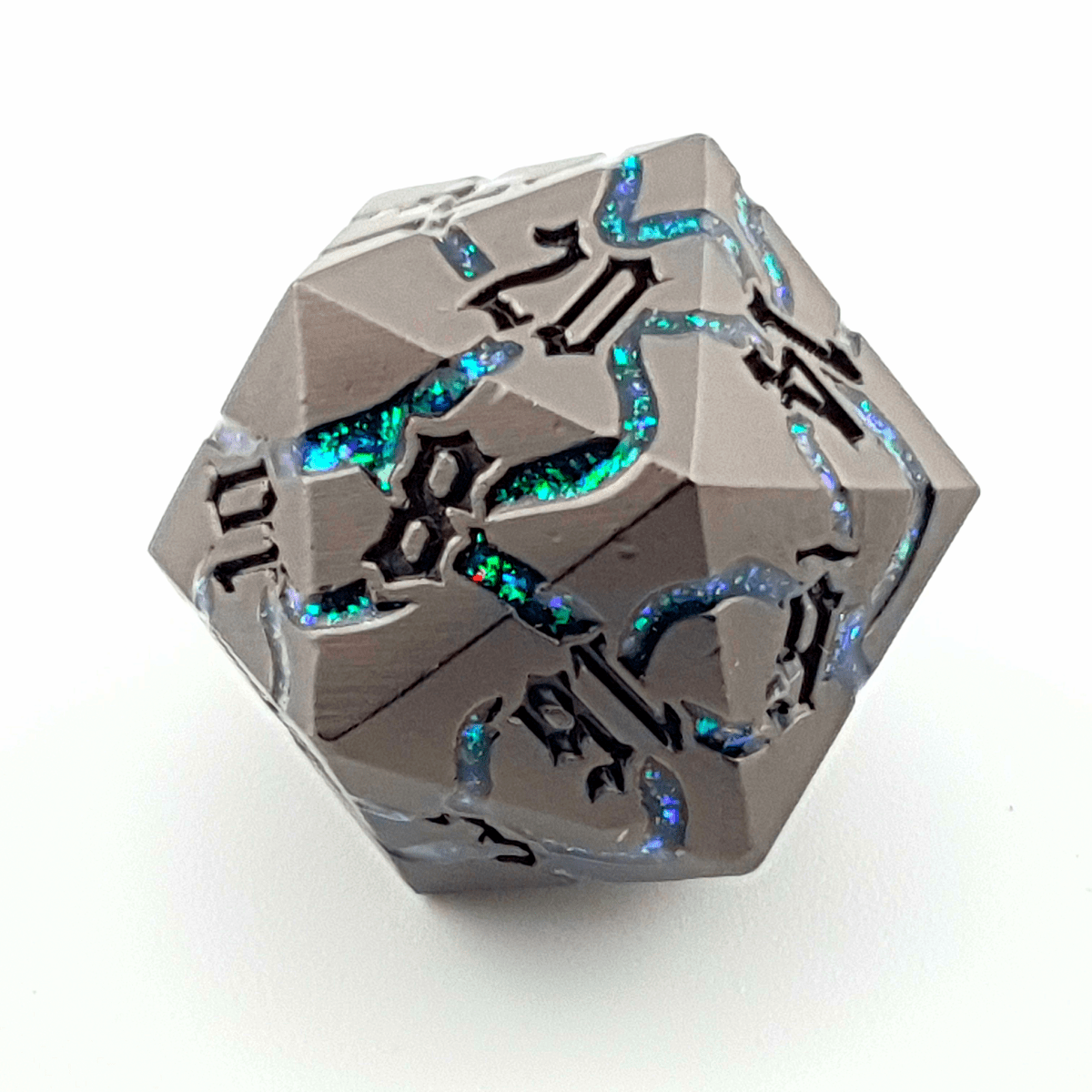 Verdant Ruin | Solid Metal Dice | 7 Piece Set - Tabletop Dominion - We Print Miniatures
